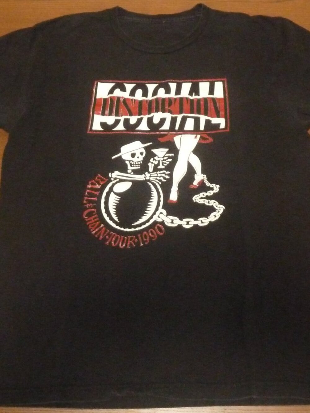 Vintage Social Distortion Ball And Chain Tour 1990 Shirt XL Great condition